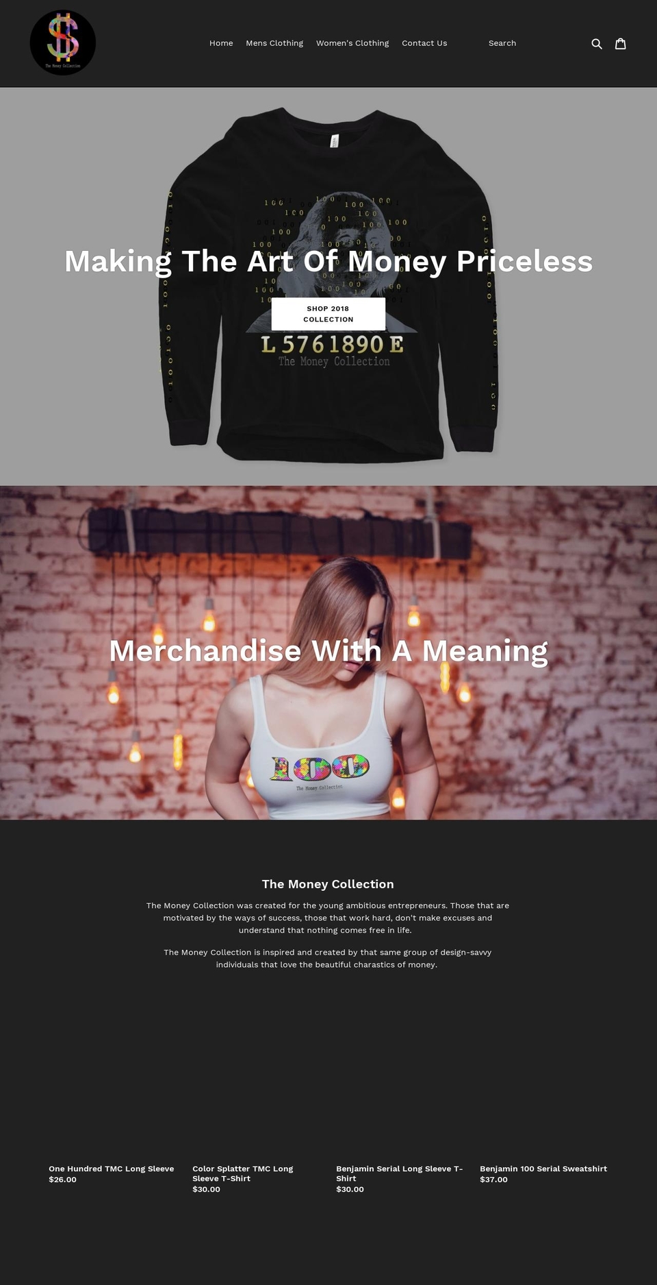 themoneycollection.com — Shopify storefront screenshot