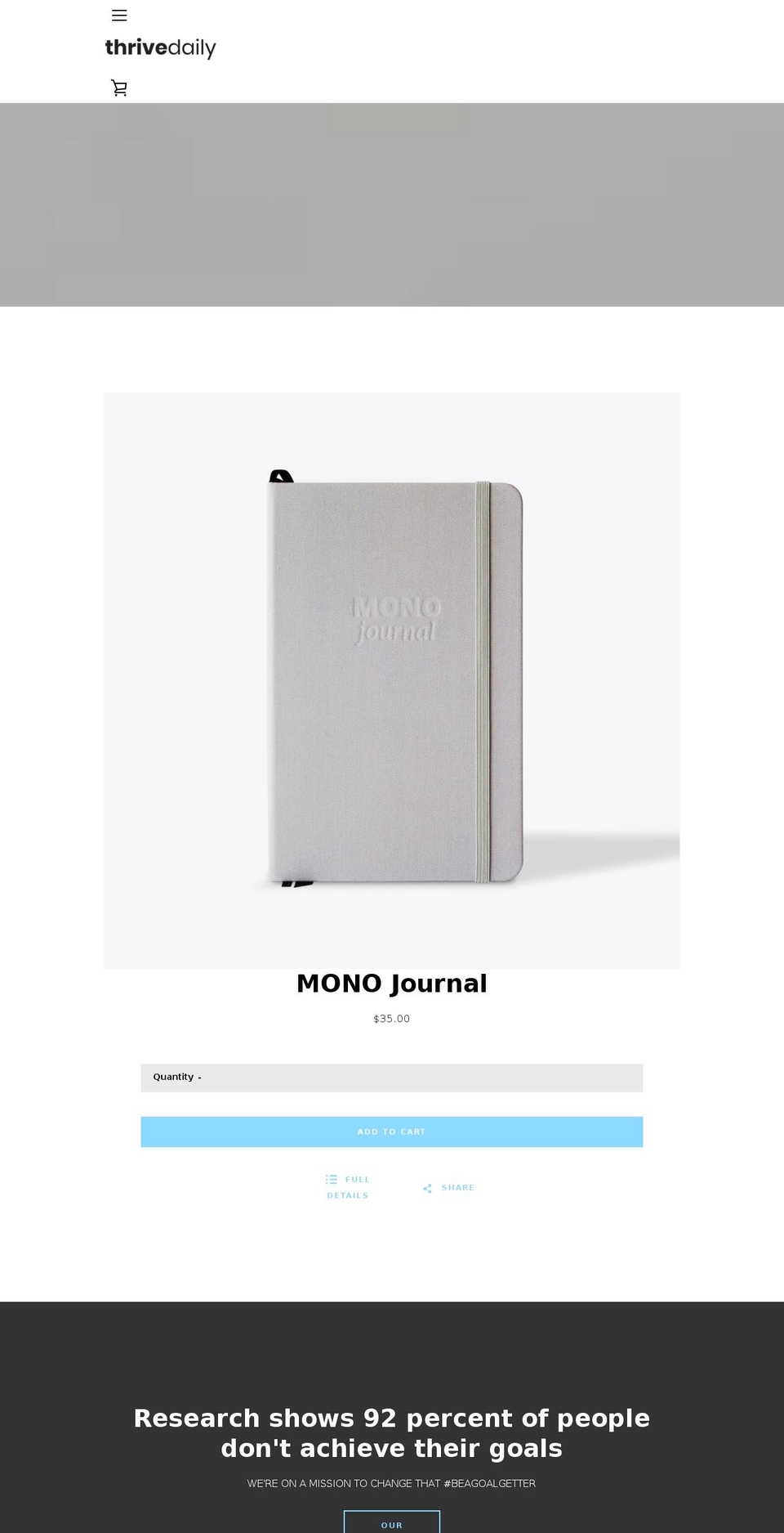 themonojournal.com — Shopify storefront screenshot