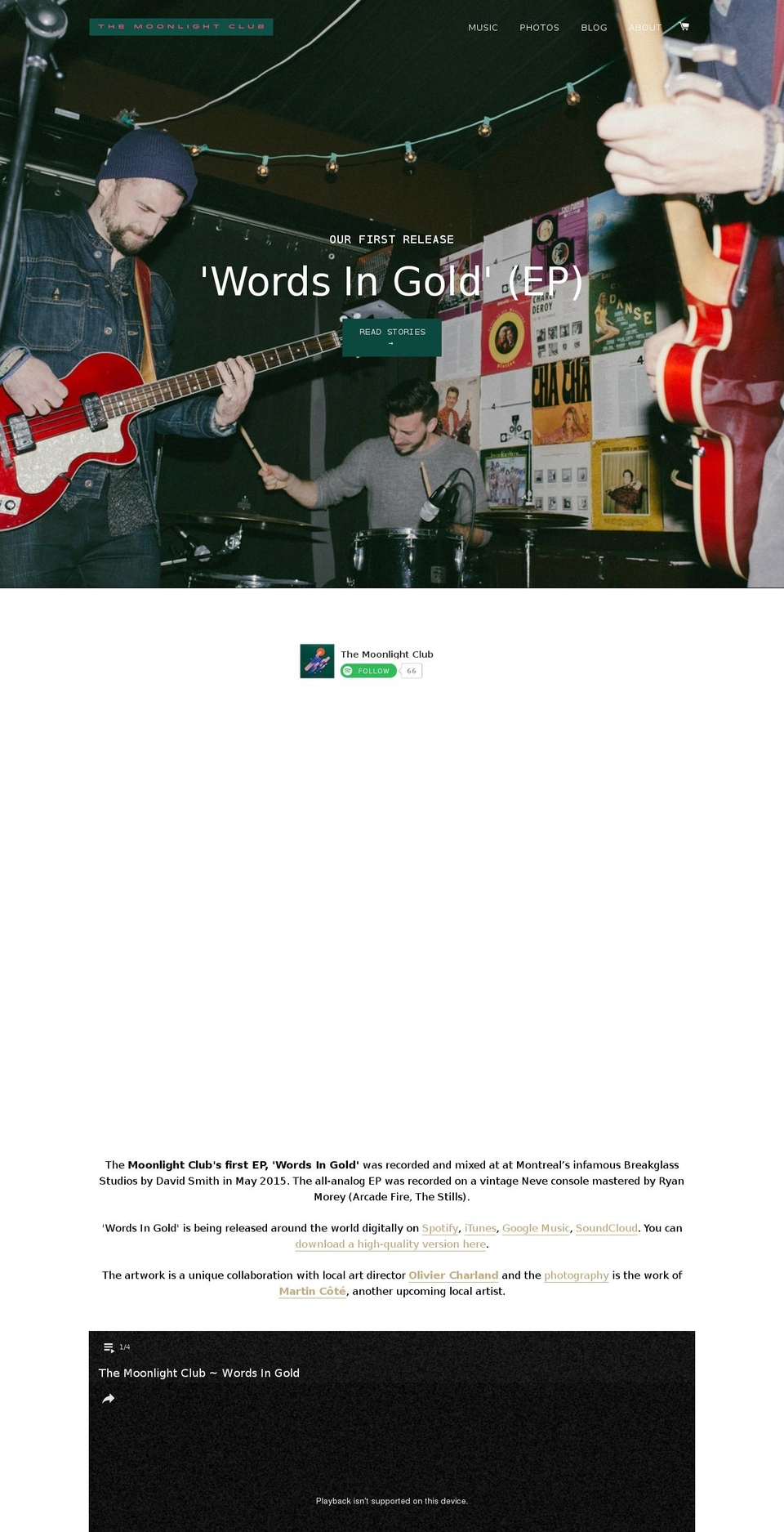 themoonlightclub.com shopify website screenshot