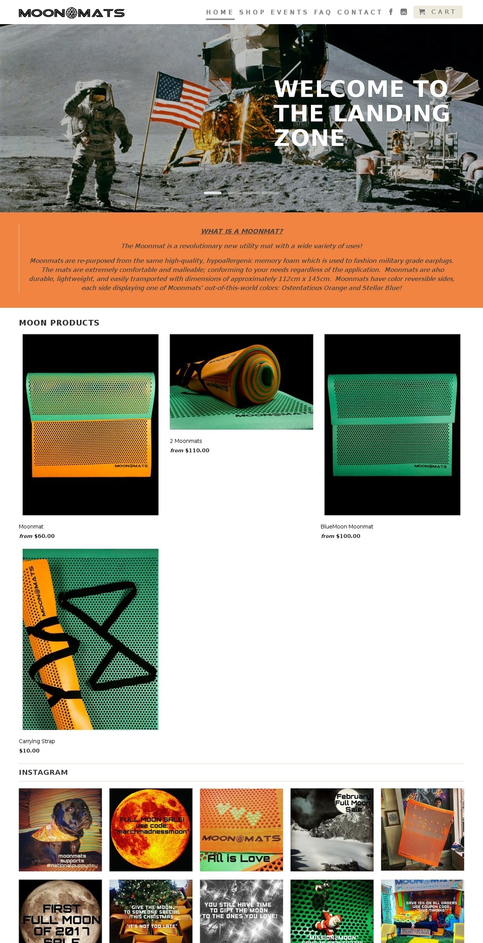 themoonmat.com shopify website screenshot