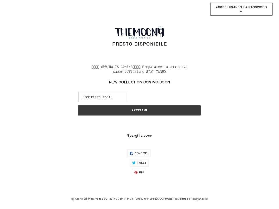 themoony.com shopify website screenshot