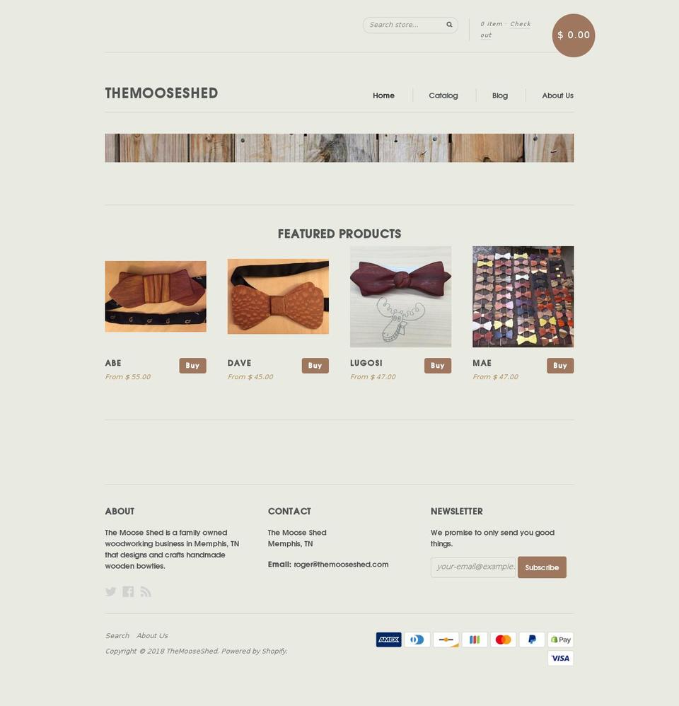 themooseshed.com — Shopify storefront screenshot