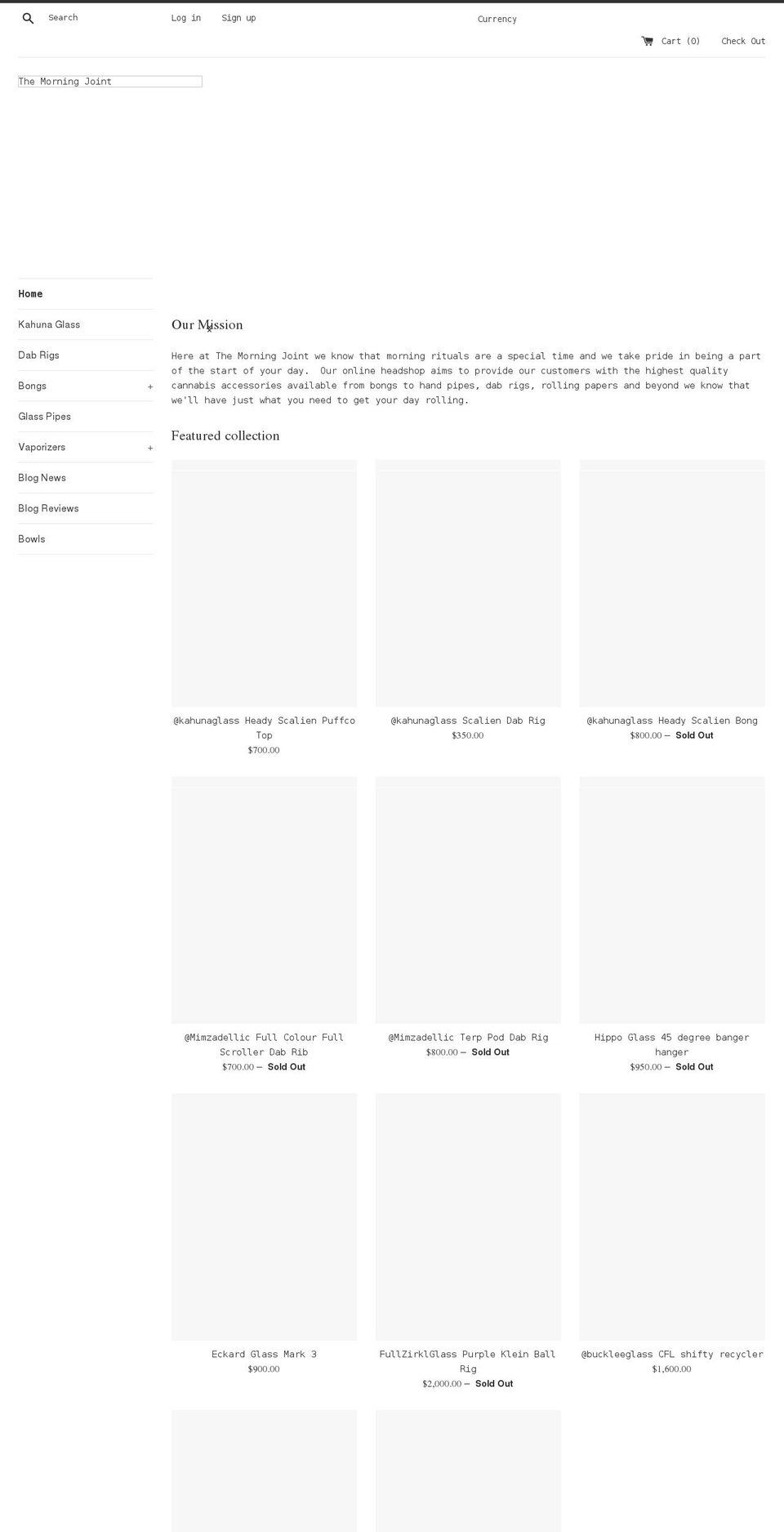 themorningjoint.com shopify website screenshot