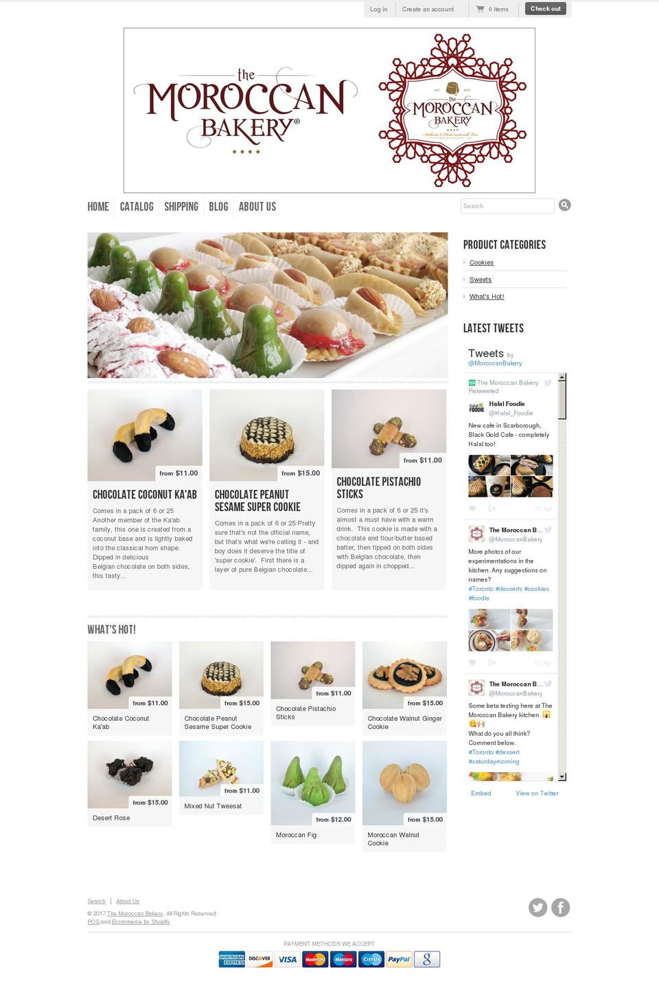 Radiance Shopify theme site example themoroccanbakery.com