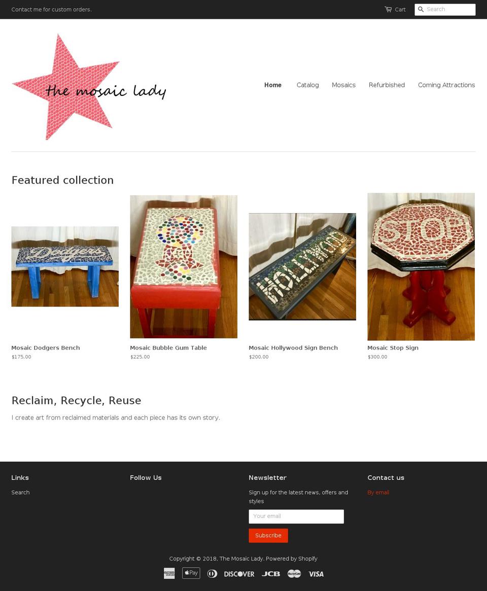 themosaiclady.com shopify website screenshot