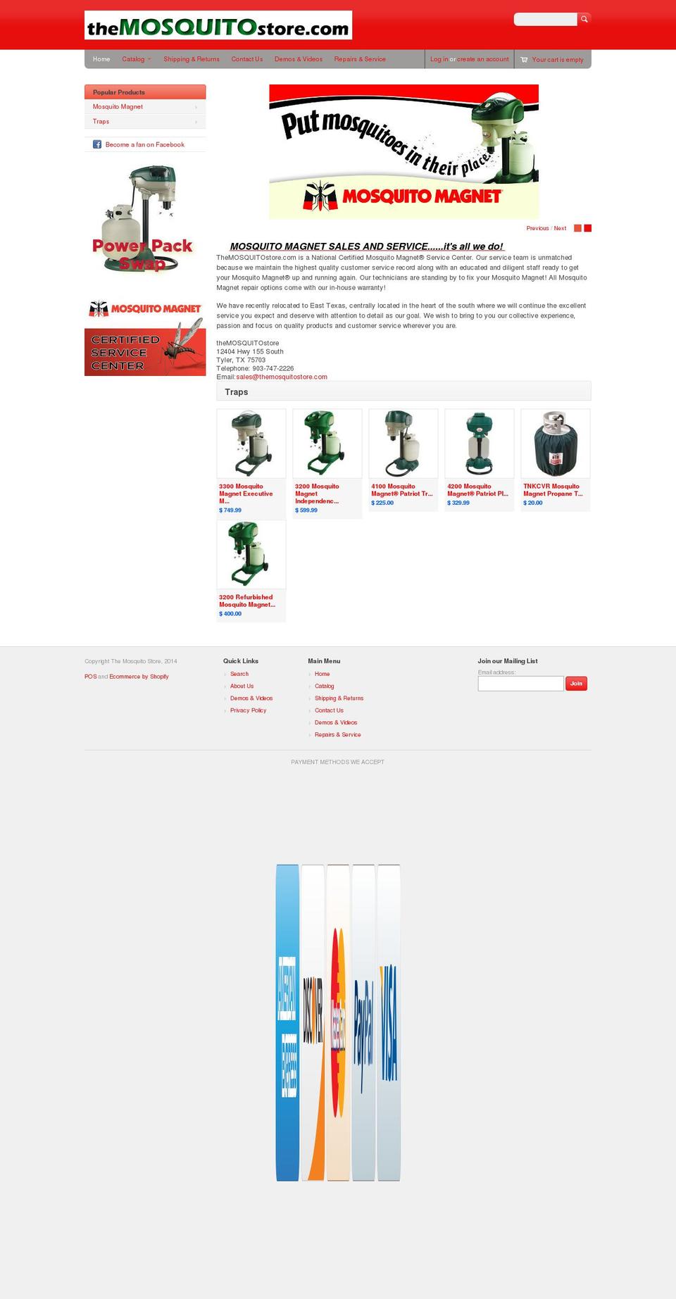 themosquitostore.com shopify website screenshot