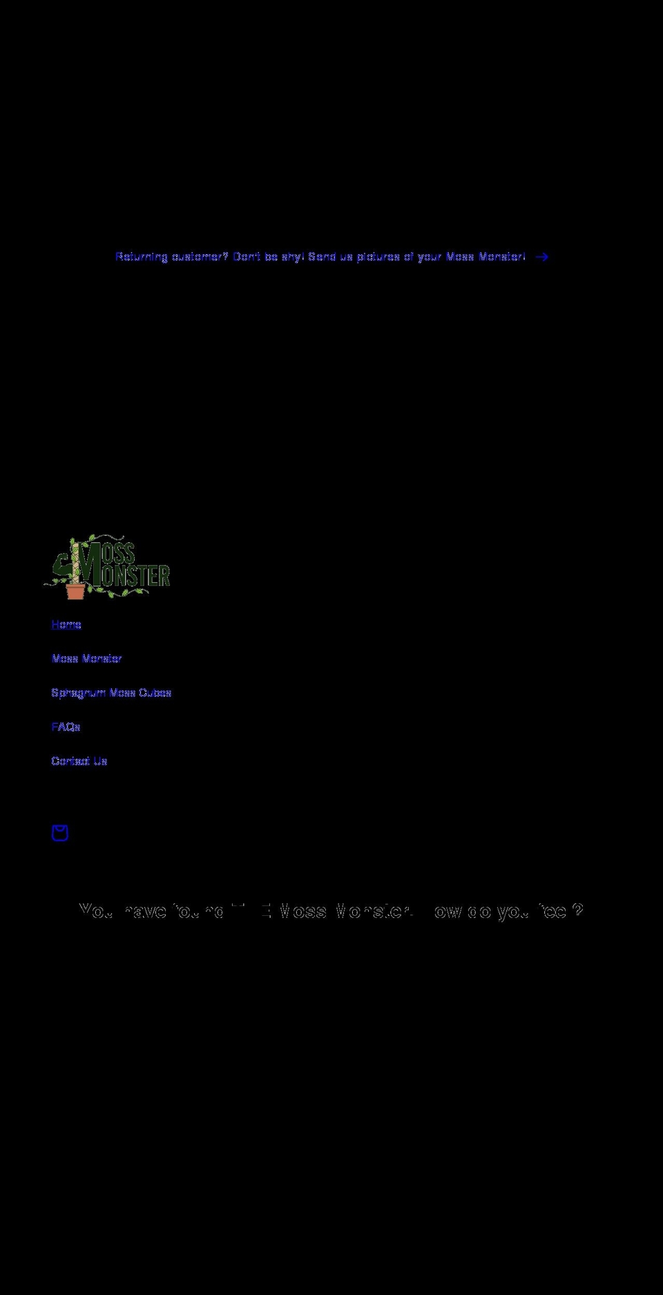 themossmonster.com shopify website screenshot
