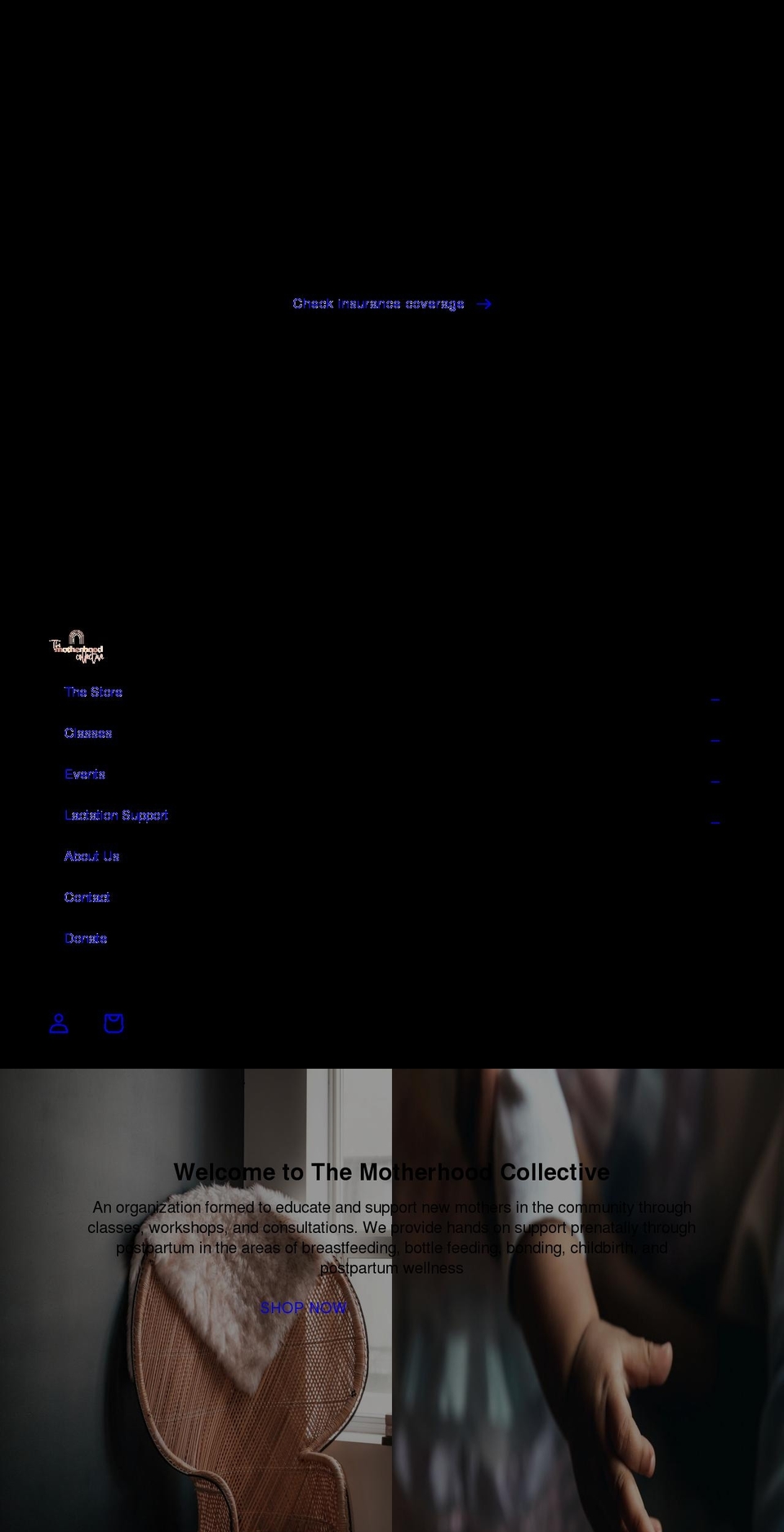 themotherhoodcollective.net shopify website screenshot