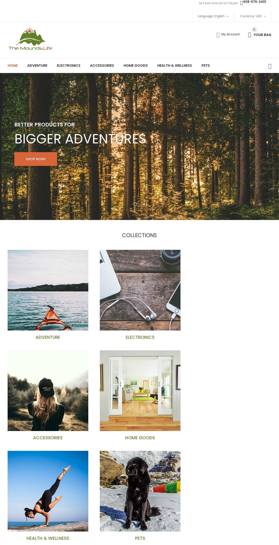 themounds.life shopify website screenshot