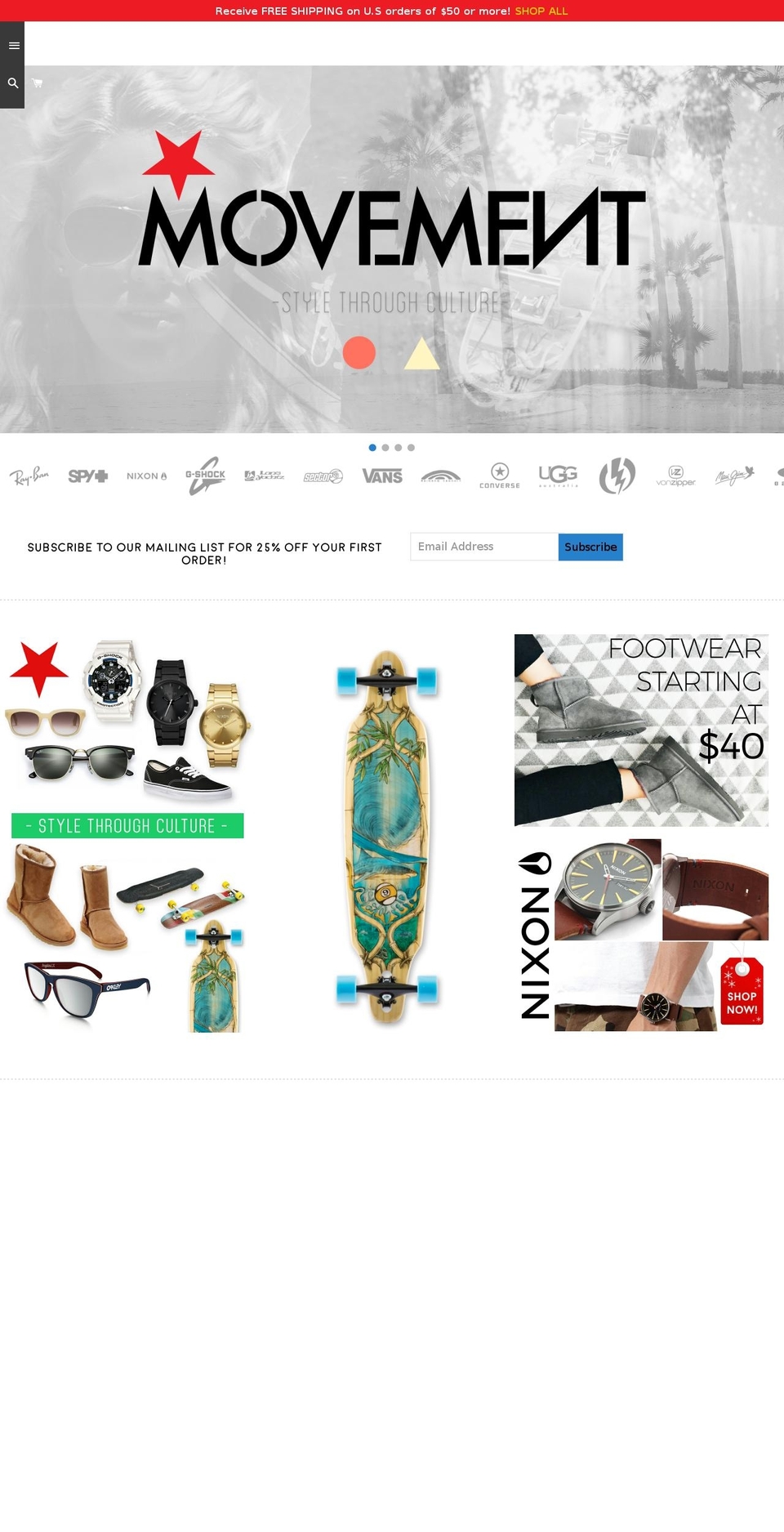 themovementculture.com shopify website screenshot