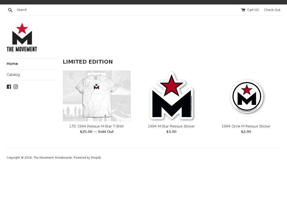 themovementsnowboards.com — Shopify storefront screenshot