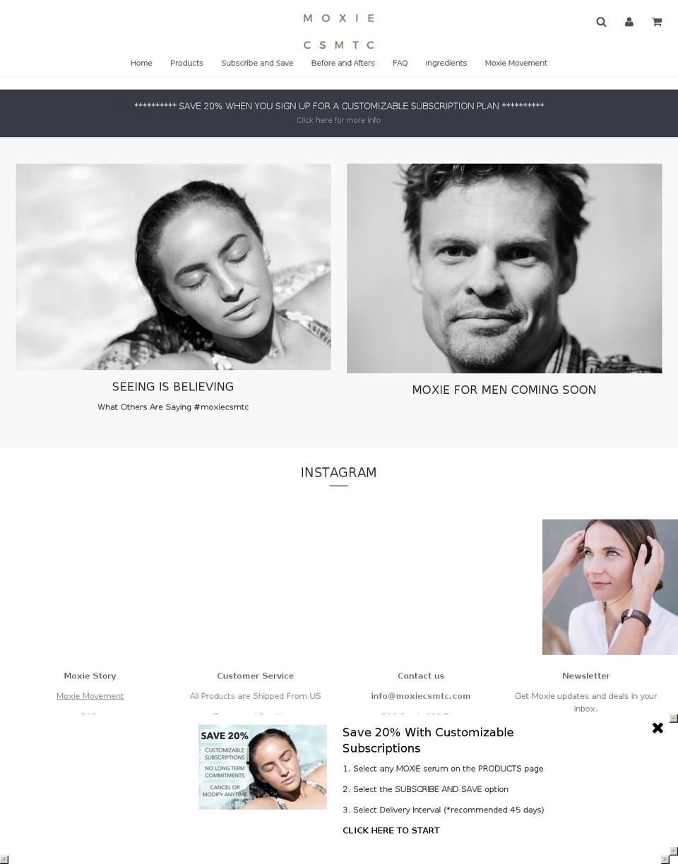 MOXIE COSMETIC Shopify theme site example themoxiecollective.com