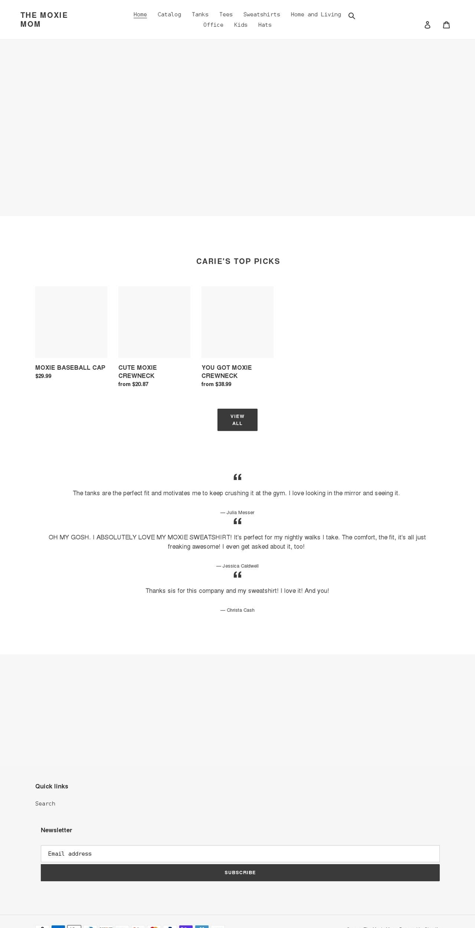 themoxiemom.com shopify website screenshot