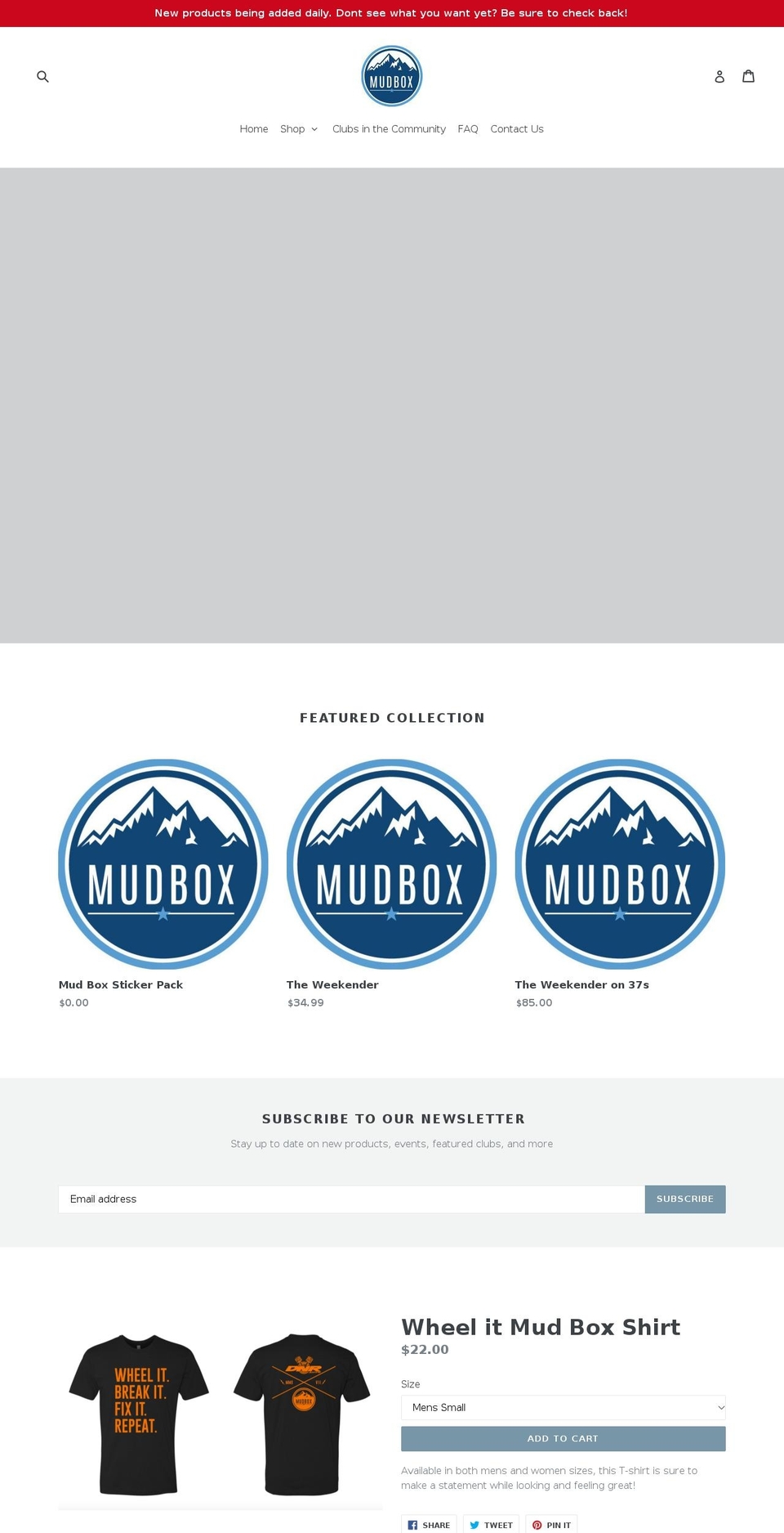 themudbox.com shopify website screenshot