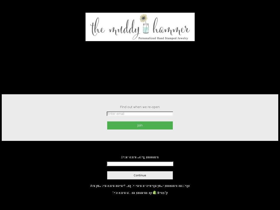 themuddyhammer.com shopify website screenshot