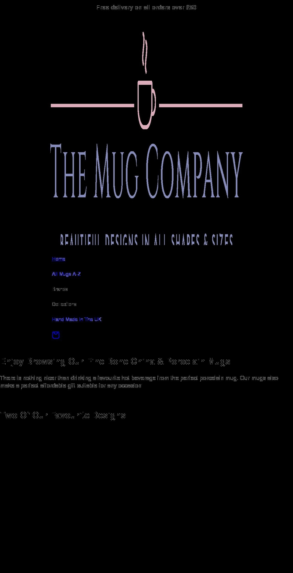 themugcompany.co.uk shopify website screenshot