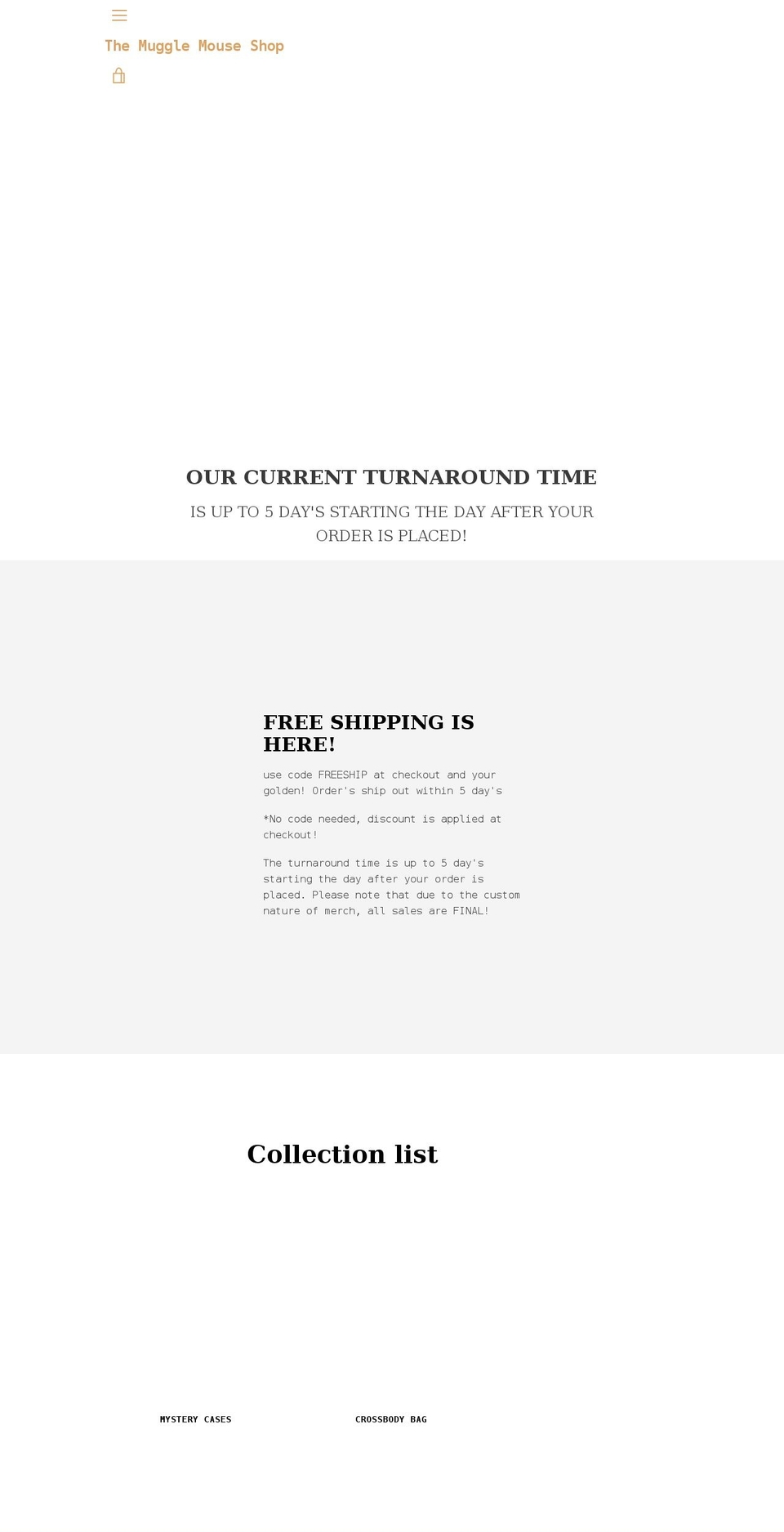 themugglemouse.com shopify website screenshot
