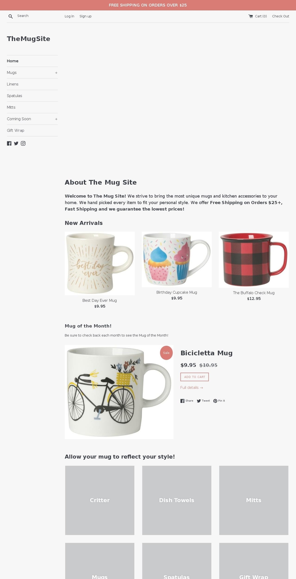 themugsite.com — Shopify storefront screenshot
