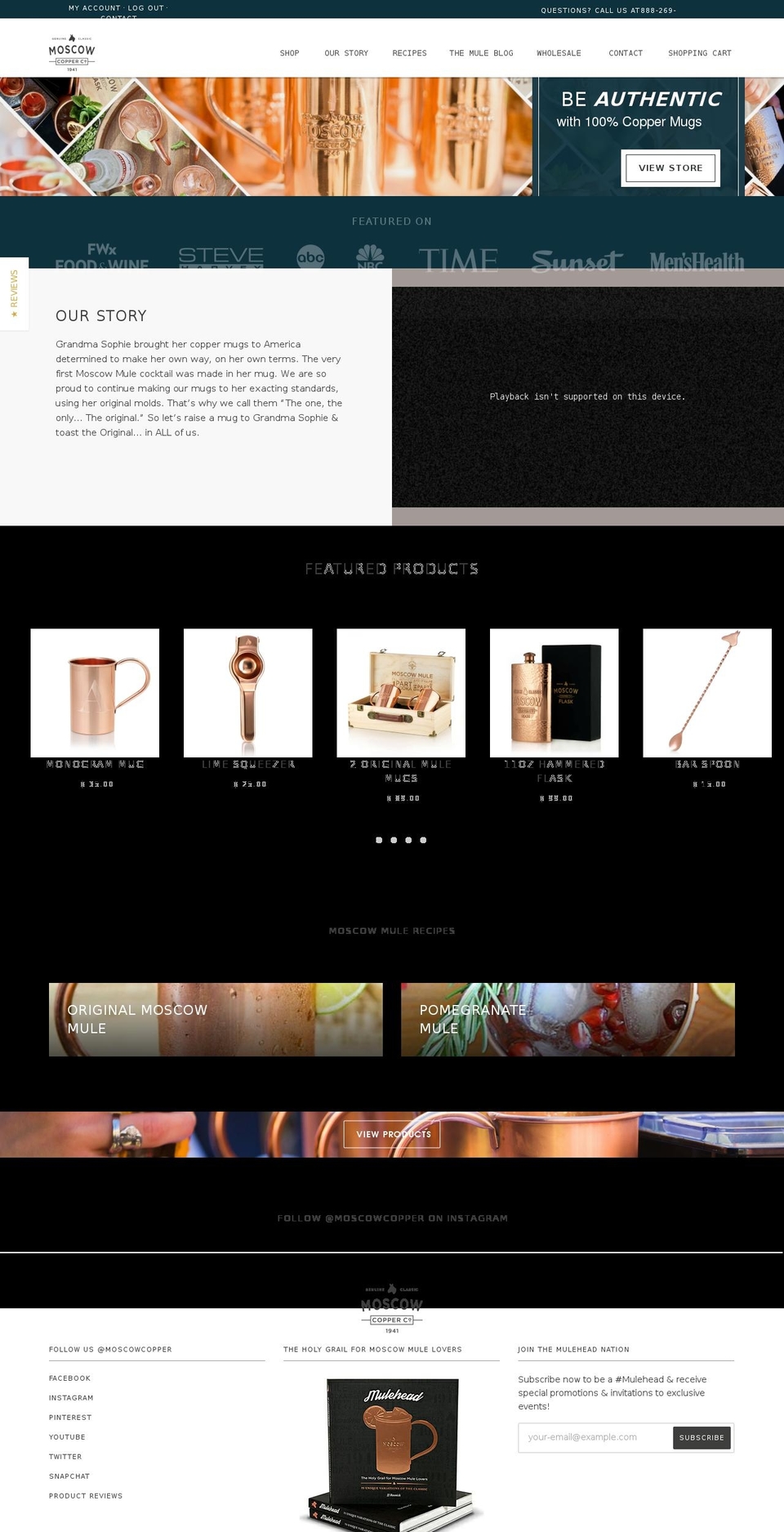 themuleman.com shopify website screenshot