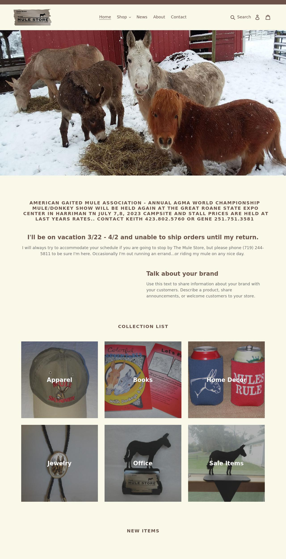 themulestore.com shopify website screenshot