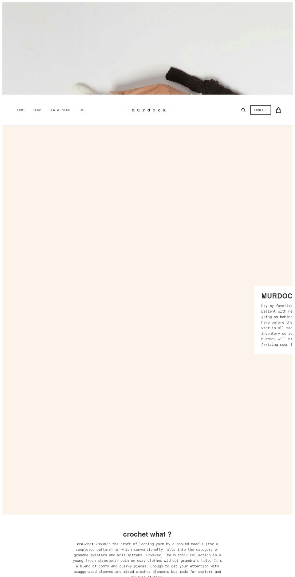 themurdockcollection.com shopify website screenshot