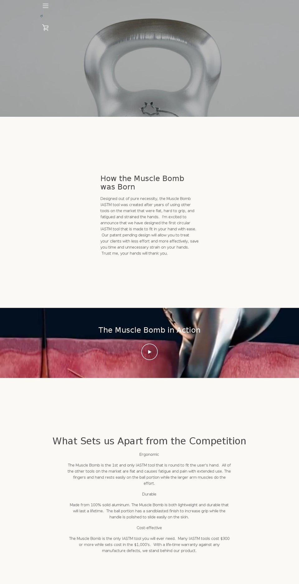 themusclebomb.com — Shopify storefront screenshot