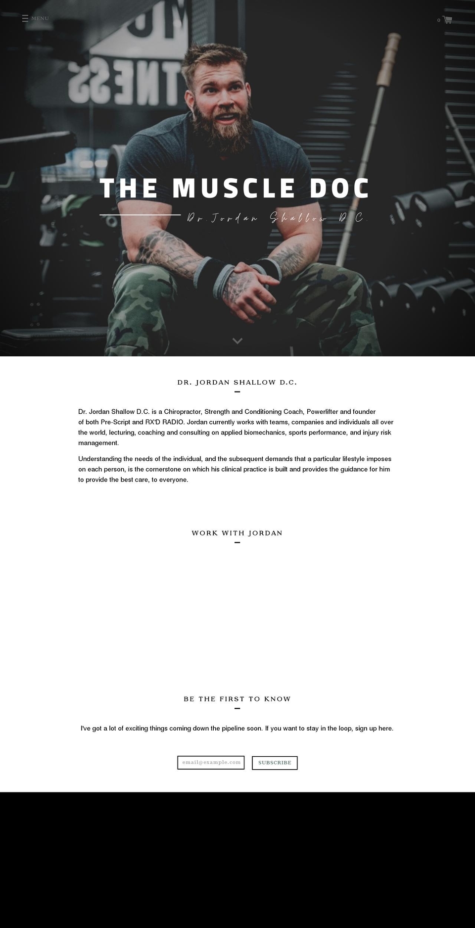 themuscledoc.com shopify website screenshot