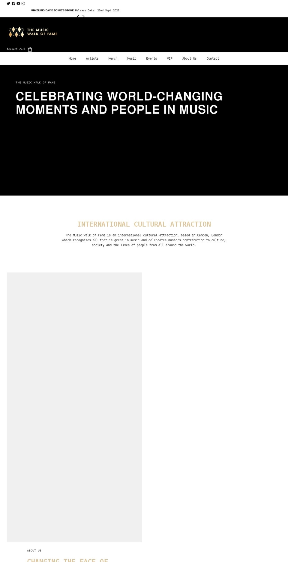 themusicwalkoffame.com shopify website screenshot