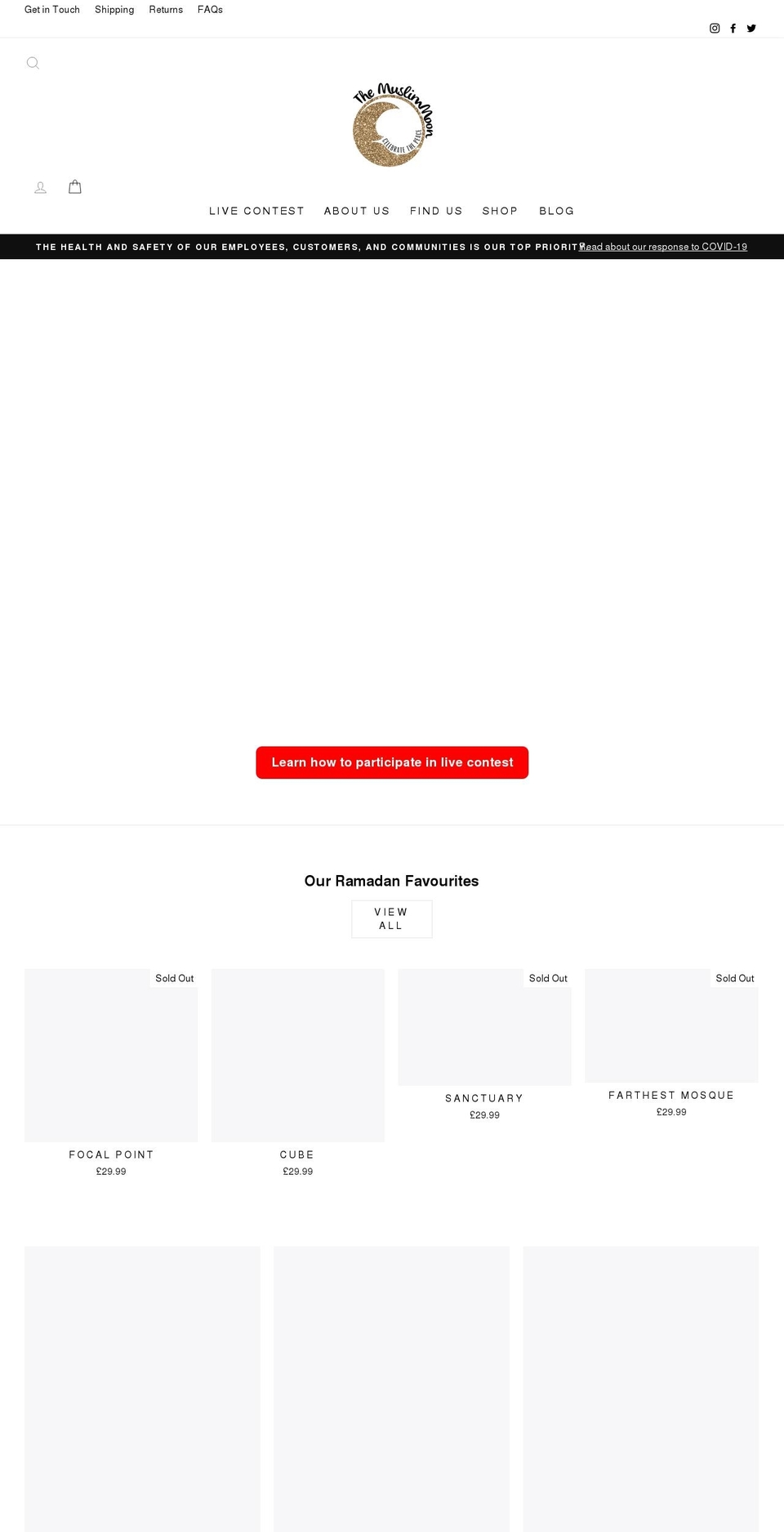 themuslimmoon.co.uk shopify website screenshot