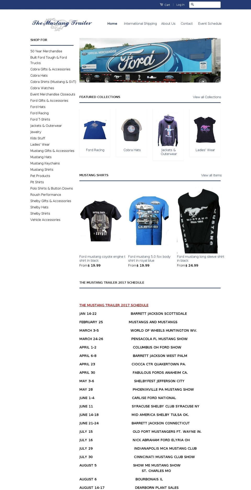 themustangtrailer.com shopify website screenshot