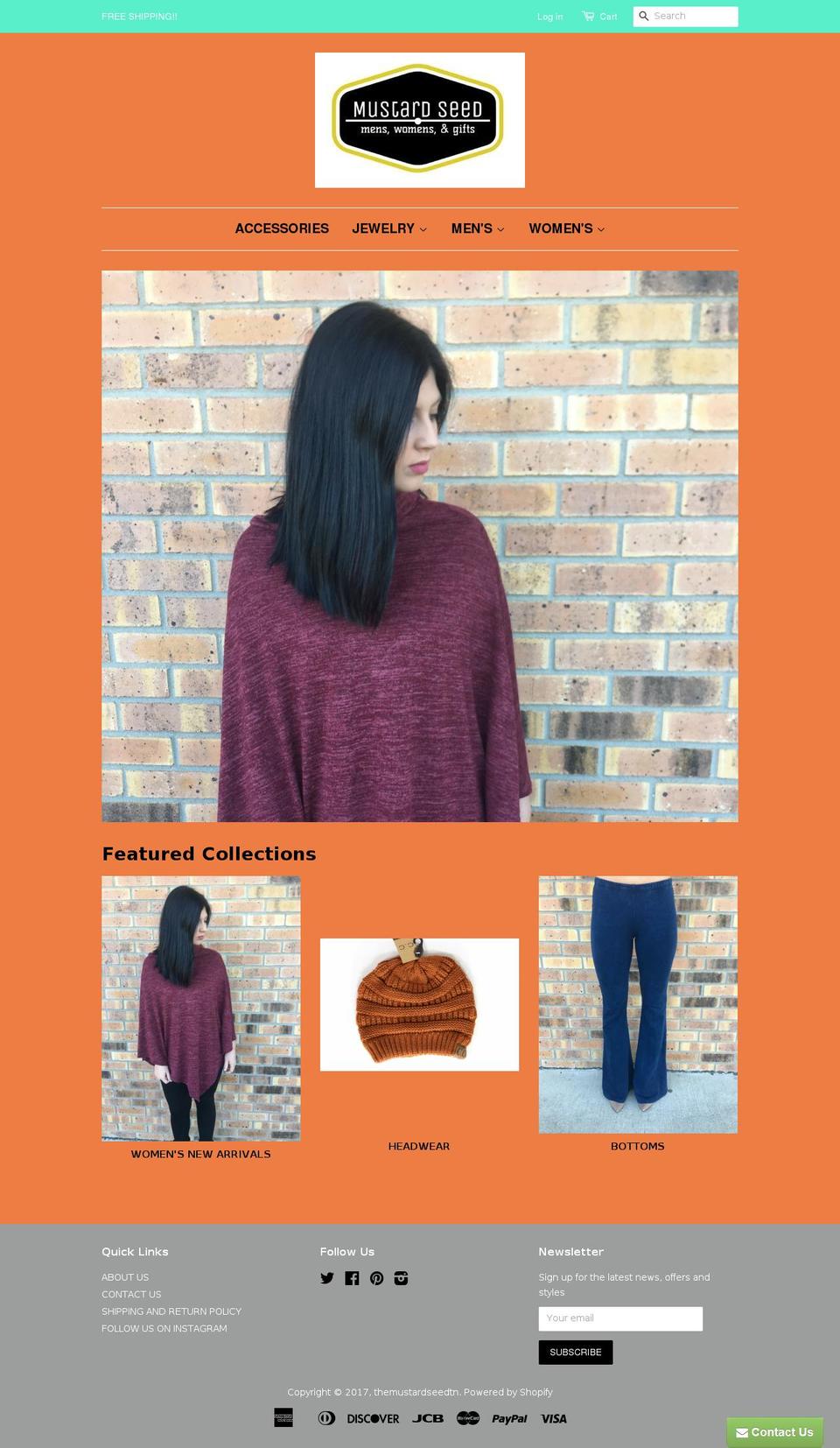 themustardseedtn.com shopify website screenshot