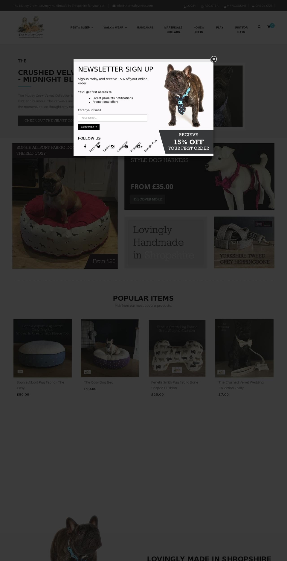 themutleycrew.com shopify website screenshot