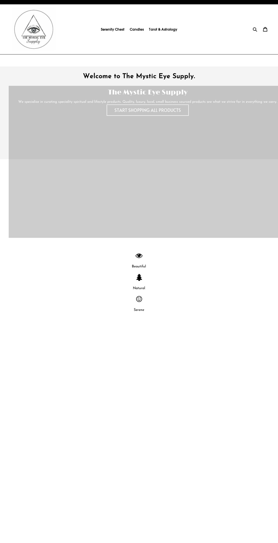 themysticeyesupply.com shopify website screenshot