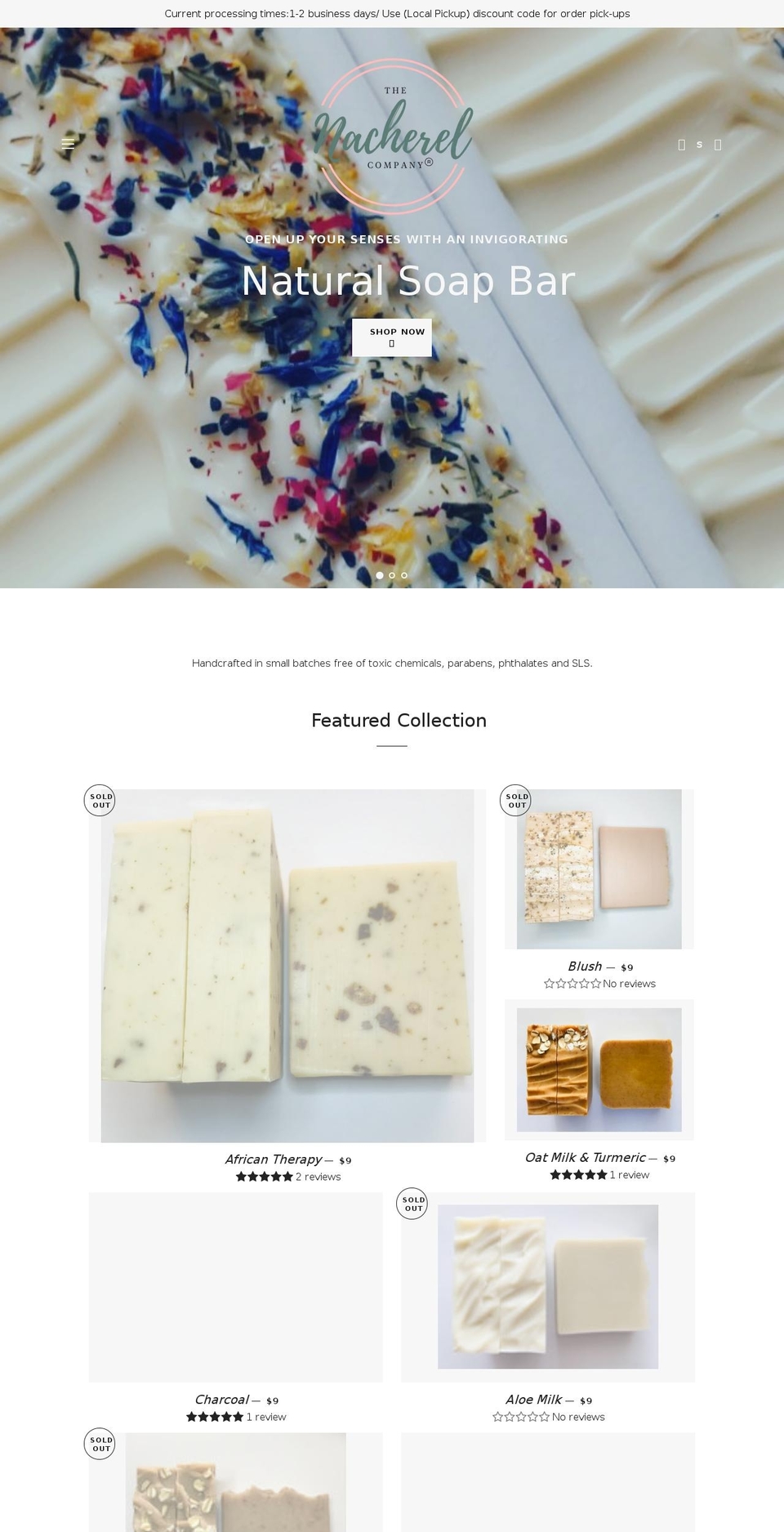 thenacherelco.com shopify website screenshot