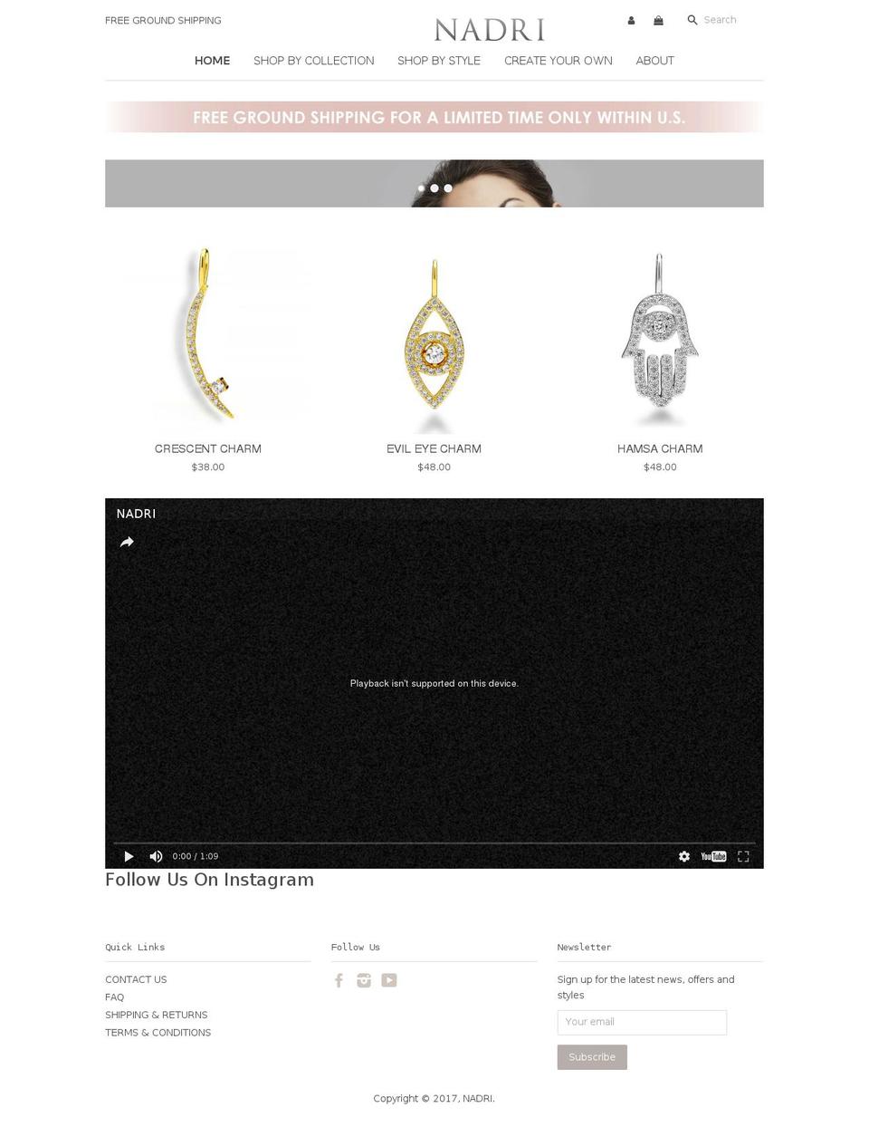 thenadri.com shopify website screenshot
