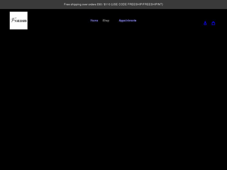 thenailbarb.co.uk shopify website screenshot