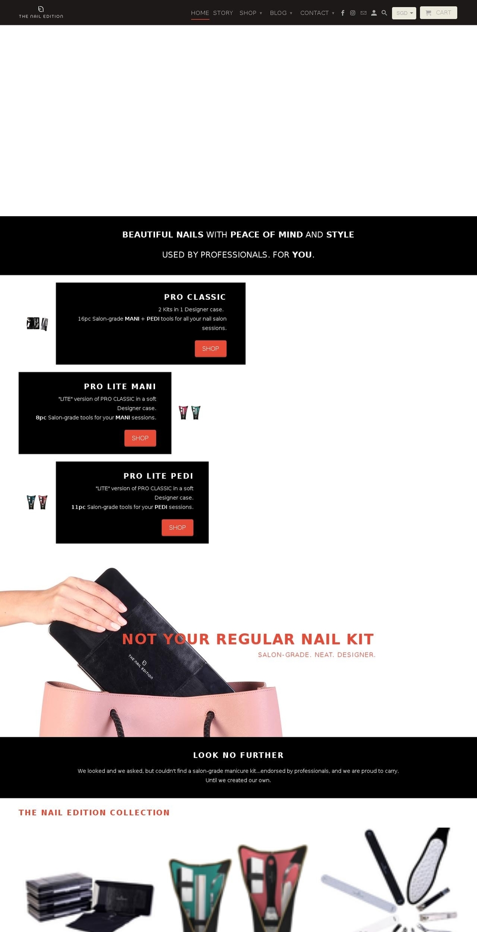thenailedition.com shopify website screenshot
