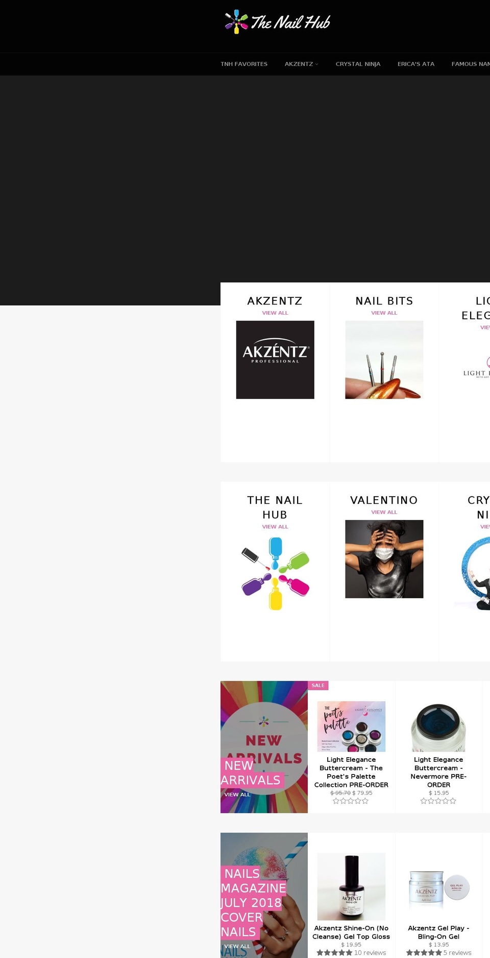 thenailhub.com shopify website screenshot