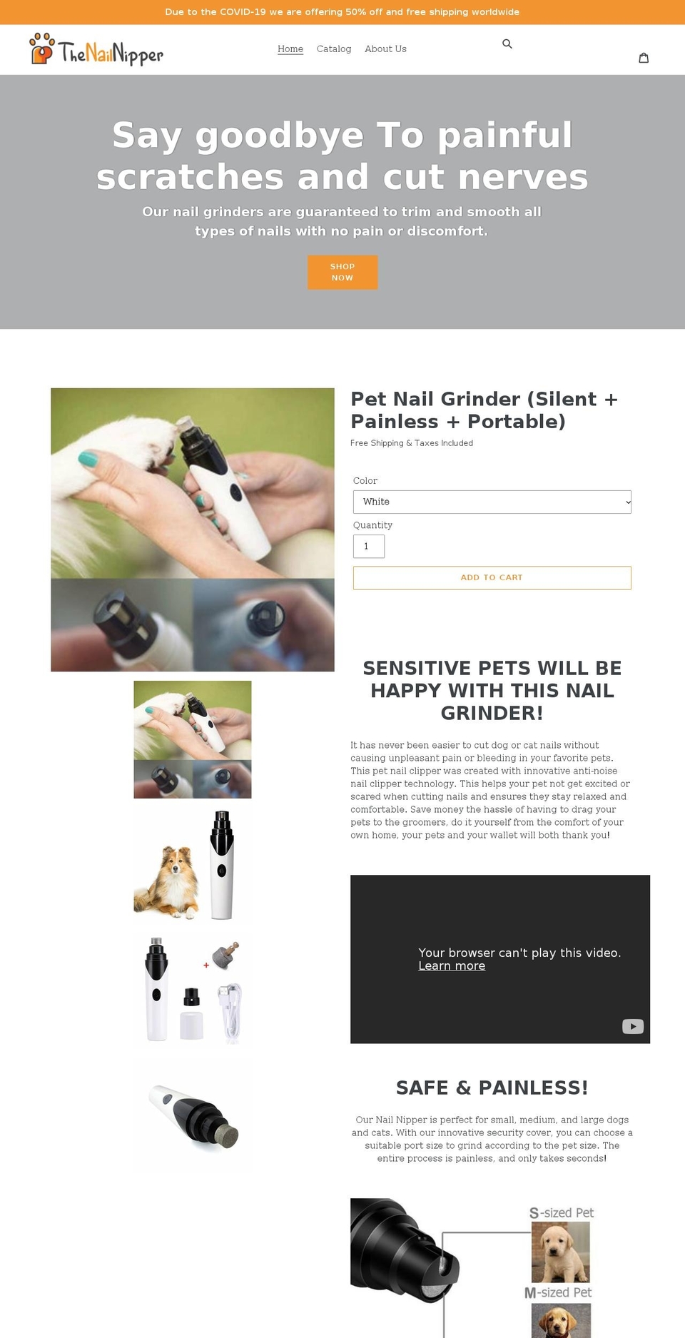 thenailnipper.com shopify website screenshot