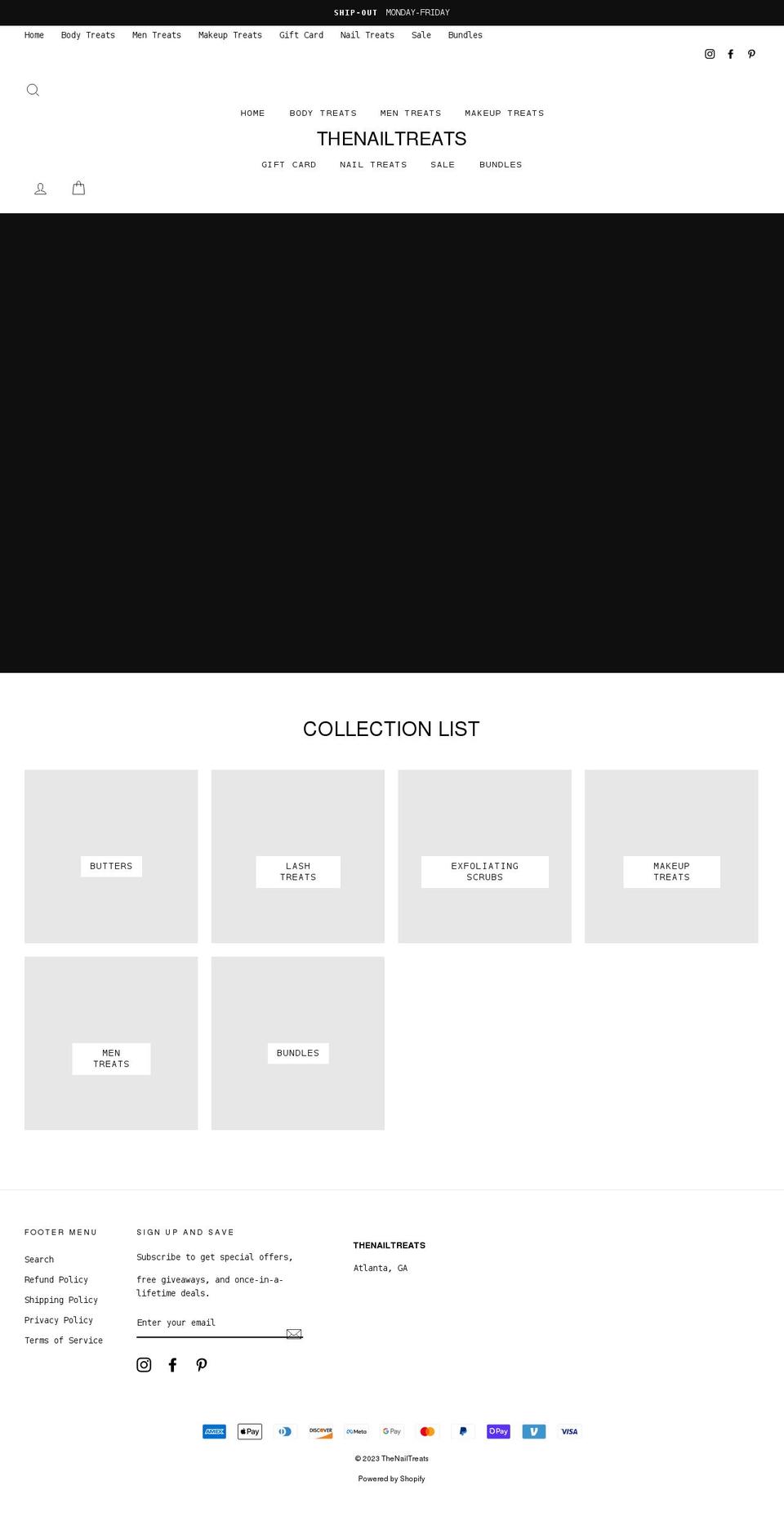 thenailtreats.com shopify website screenshot