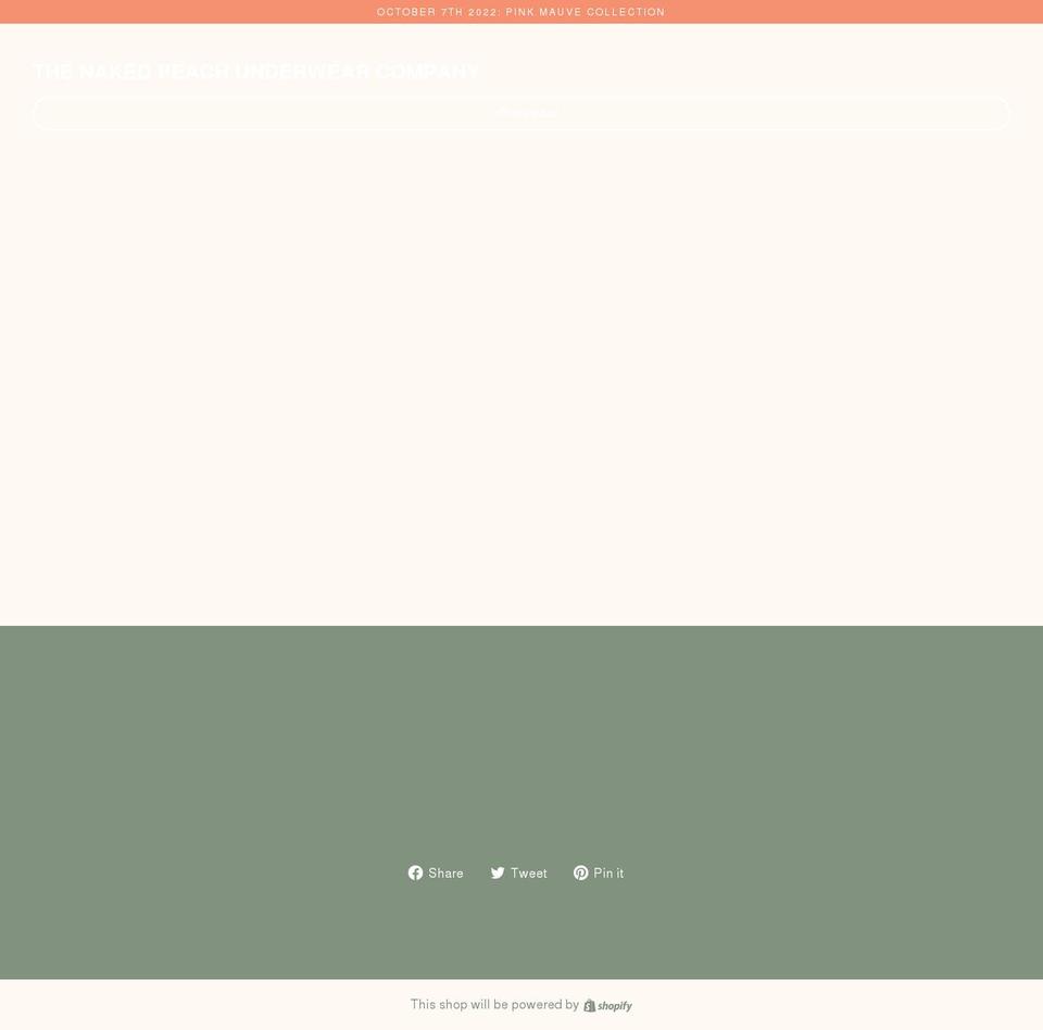 thenakedpeachunderwear.com shopify website screenshot