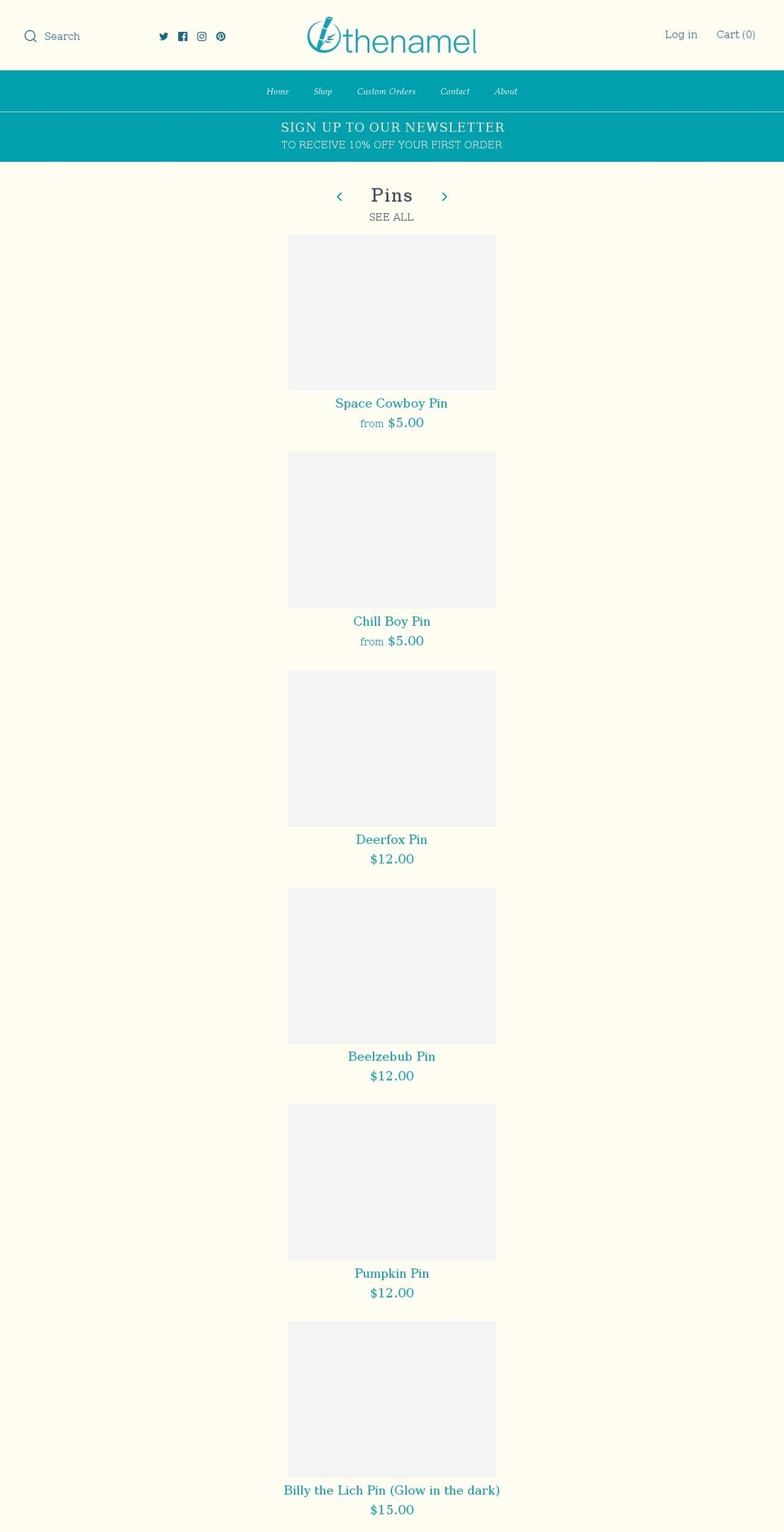 thenamel.com shopify website screenshot