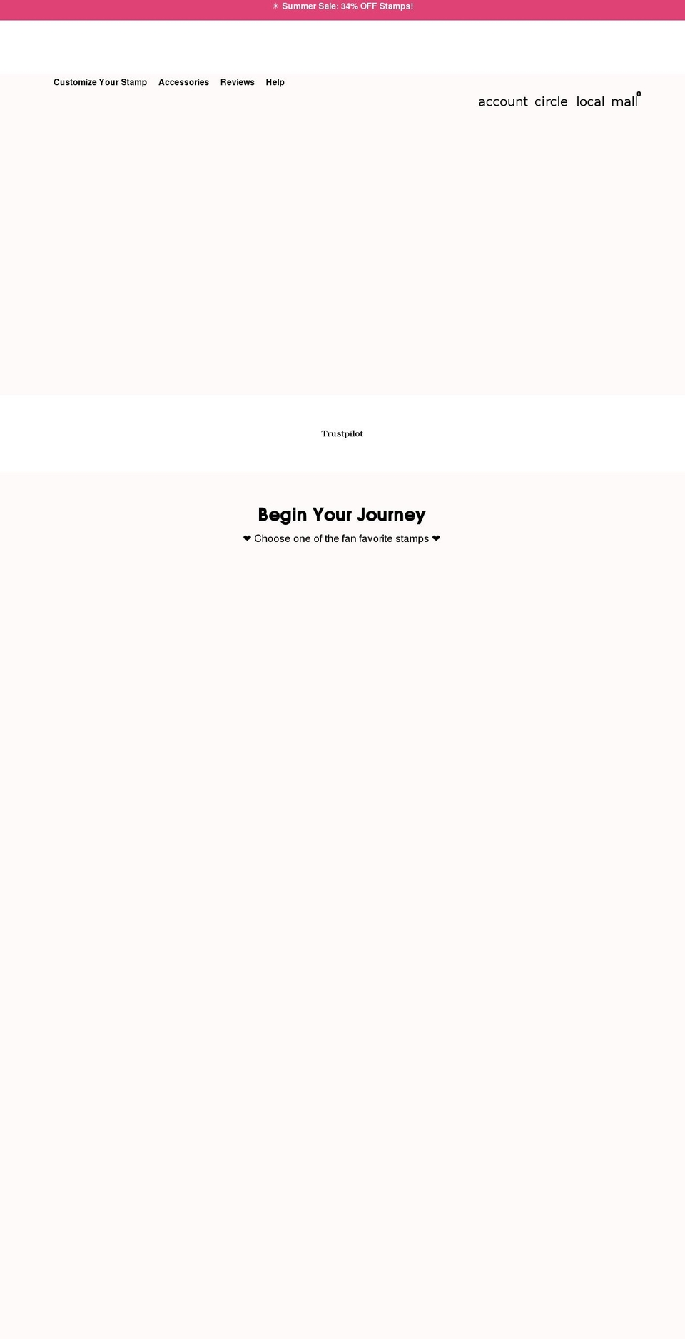 thenamestamp.com shopify website screenshot