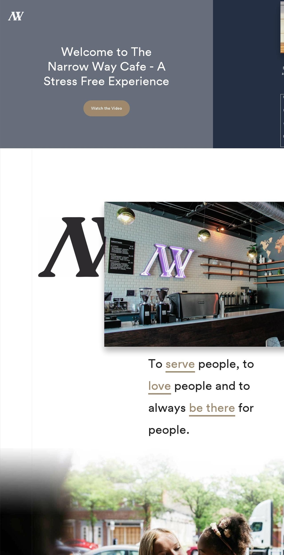 NW Shopify theme site example thenarrowwaycafe.com