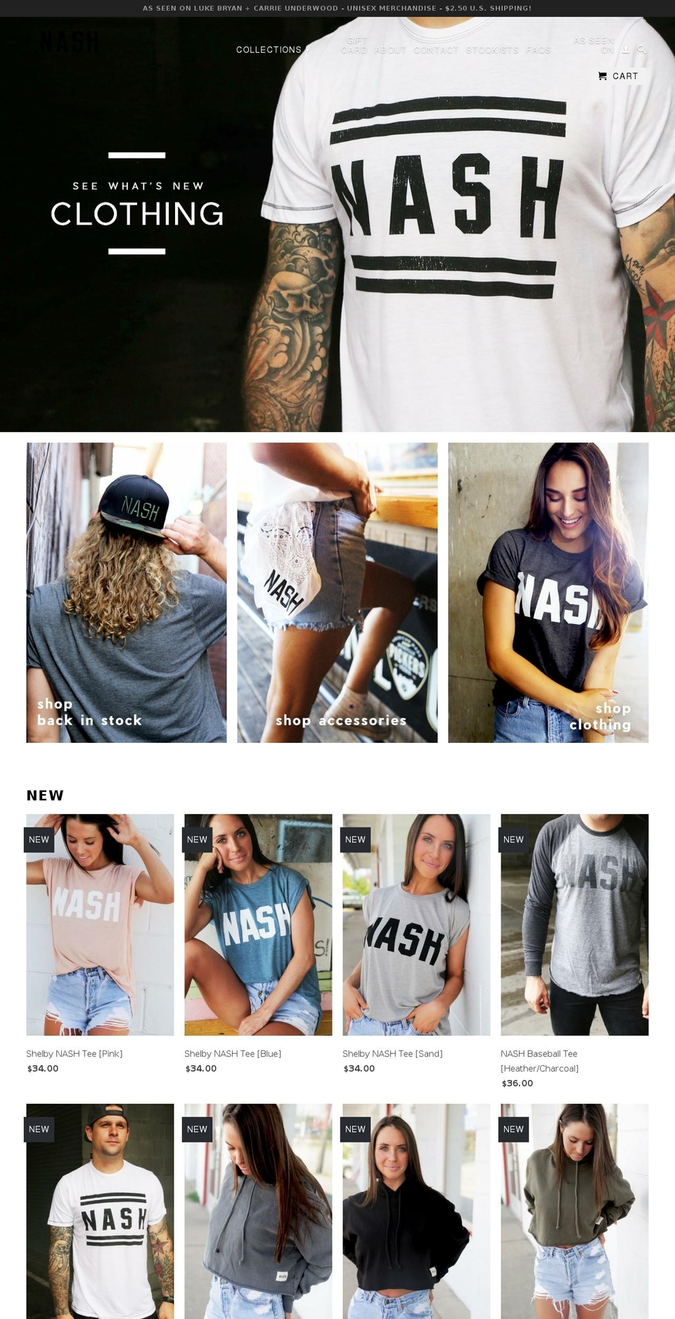 thenashcollection.com shopify website screenshot