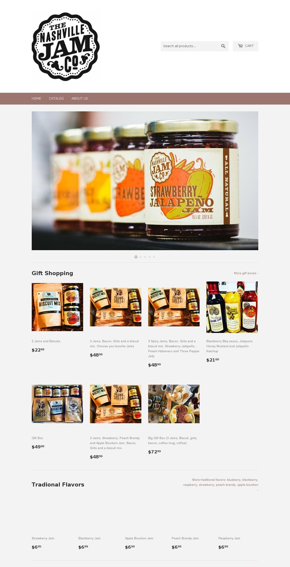 thenashvillejam.com — Shopify storefront screenshot