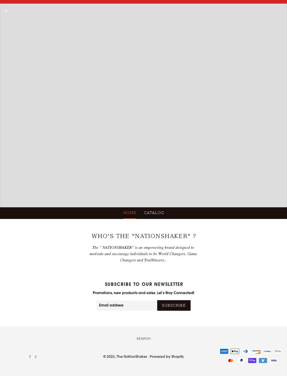 thenationshaker.com shopify website screenshot