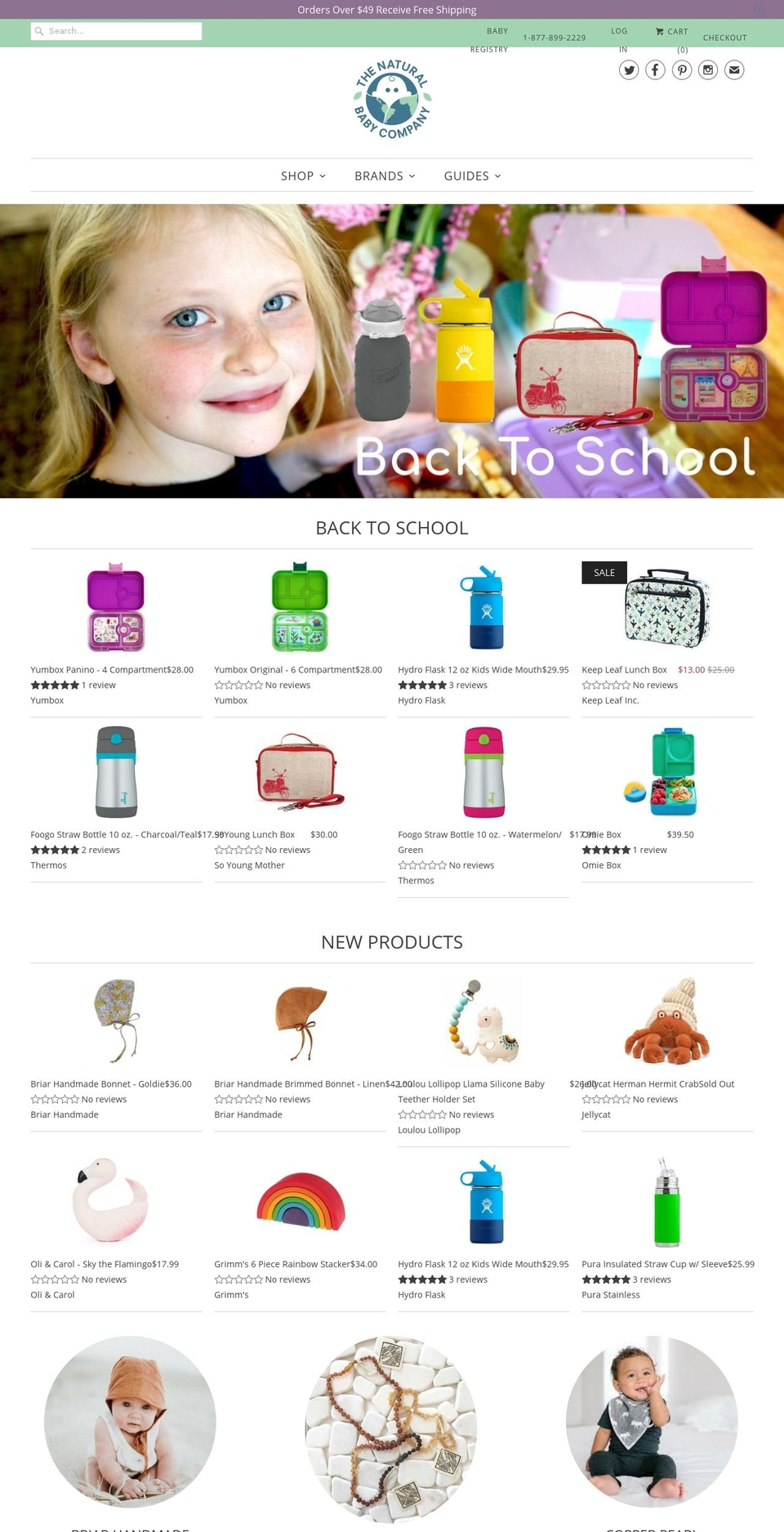 thenaturalbabyco.com shopify website screenshot
