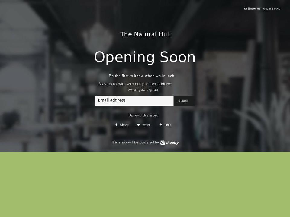 thenaturalhut.com — Shopify storefront screenshot