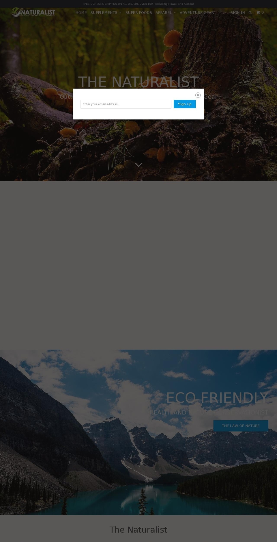 Copy of Copy of Copy of Parallax Shopify theme site example thenaturalist-shop.com
